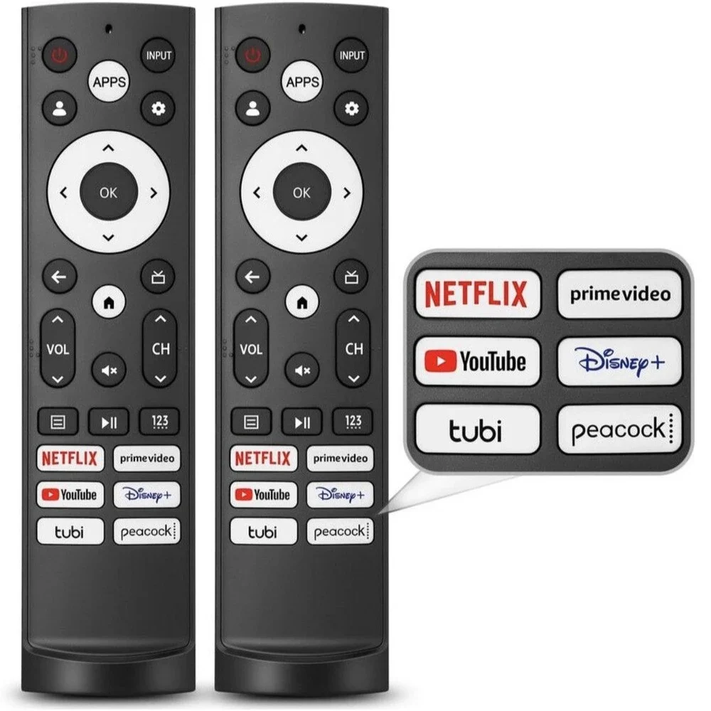Replacement Remote for Hisense Google TV – Compatible w/ 4K UHD Smart TVs – New